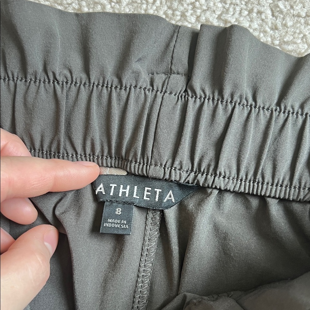 Athleta Charcoal Cargo Pants with Belt - Picture 2 of 9